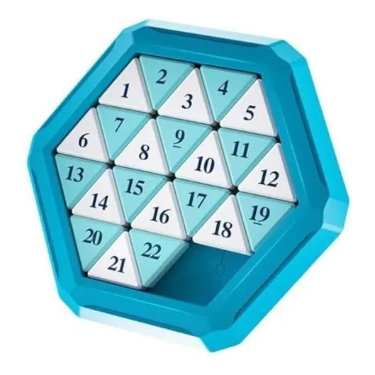 Qiyi Rompecabezas Klotski Hexagonal Azul Nuevo