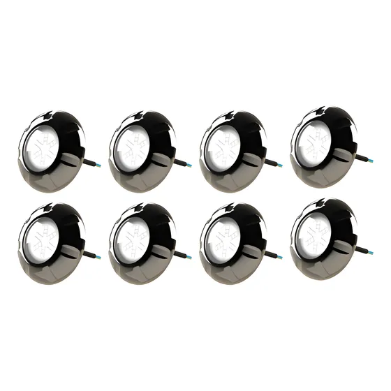 Kit 8 Refletor Led Inox Rgb 9w Para Piscina Luxpool