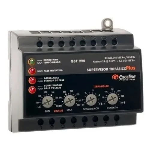 Supervisor Trifásico Plus 220v Sistema Electrico Exceline