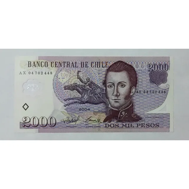 Billete Polimero 2000 Pesos 2004 Chile Unc