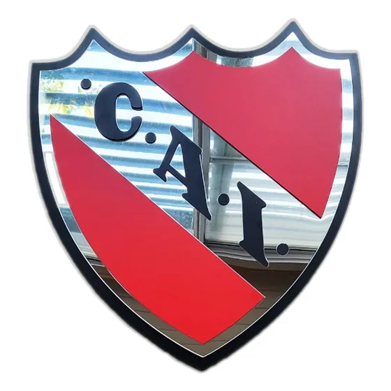 Cuadro Escudo Independiente Acrílico Espejo Plata 30 X 29 Cm