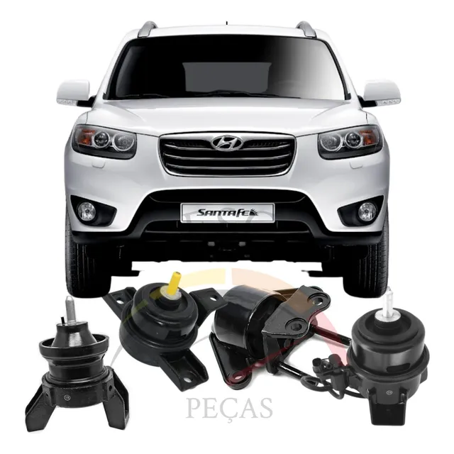 Kit Calço Coxim Motor Cambio Santa Fe 2008 A 2012 4x4 2.7 V6