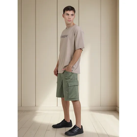 Bermuda Gabardina Viste Vilo Mom Cargo