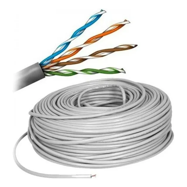 Cable Utp Red E Internet Camaras Seguridad X 25 Mt Interior