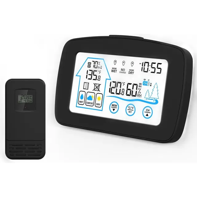 Gylxw Pantalla Medidor Temperatura Humedad Interior Exterior