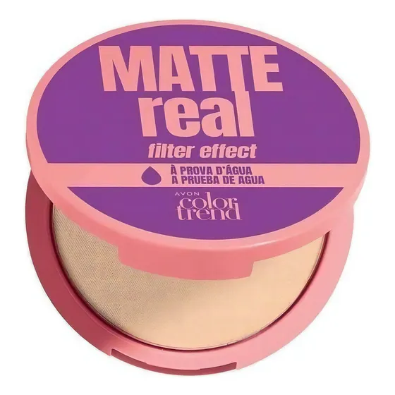 Polvo Compacto Matte Real Avon Color Trend Tono Bronceado