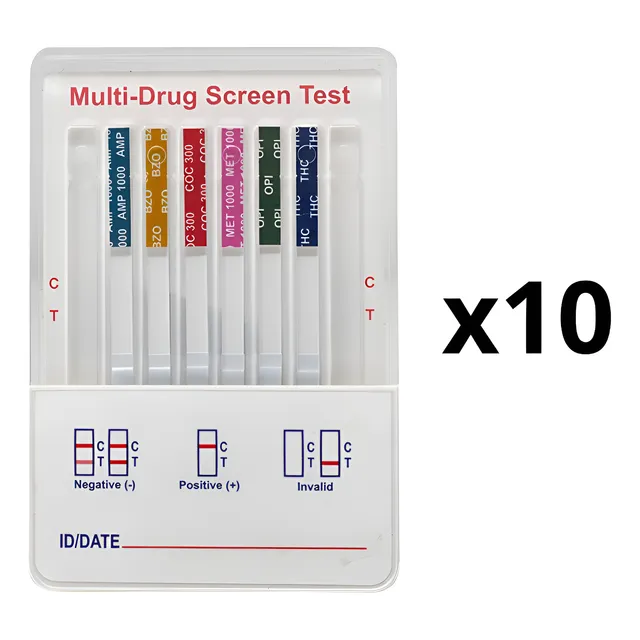 Prueba Antidoping 6 Parametros Anf Thc Coc Met Opi Bzo 10pzs