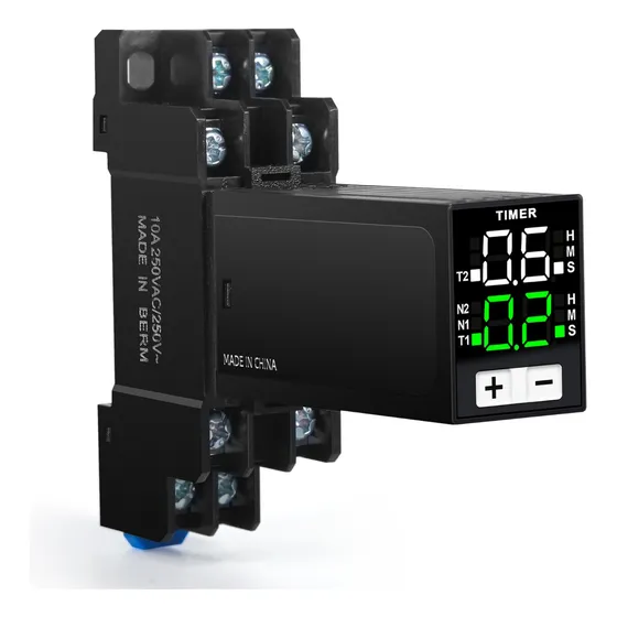 Relé Temporizador Pantalla Digital H3y-2-sx Con Zócalo Base