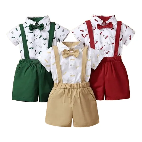 Terno Conjunto Short  Body Elegante Bebe Niños  Alta Calidad