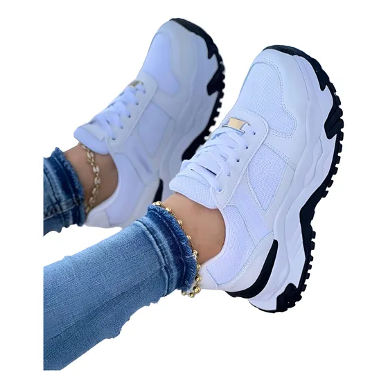 Zapatillas Dama Casual Zapatos Cómodos Deportivos Tractor