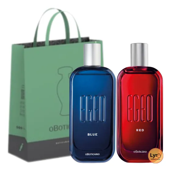 Combo Presente O Boticário: Egeo Blue Des Colônia 90ml + Egeo Red Des Colônia 90ml.