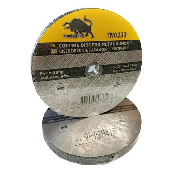 Pak 10 Discos De Corte Fino De 9 X1.9mm Toro Negro Color Amarillo
