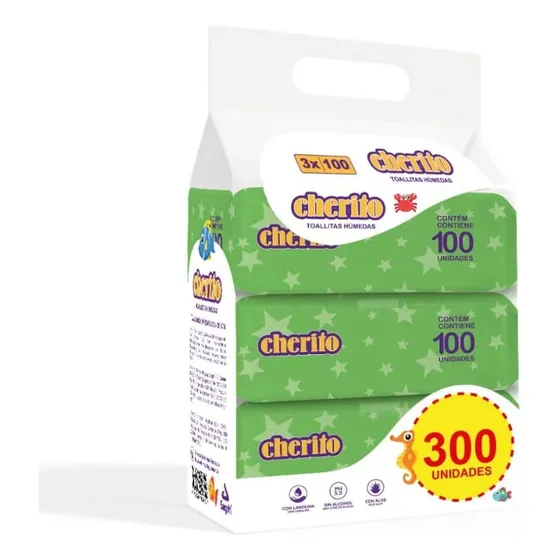 Toallitas Húmedas Cherito X 300 Unidades
