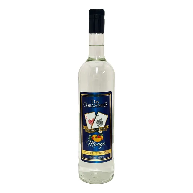 Licor Con Agave Dos Corazones Mango 1000 Ml