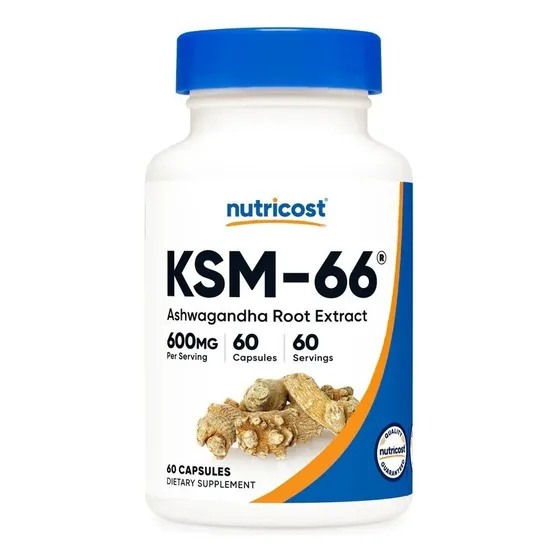 Ksm 66 Extracto Raiz Ashwagandha X 600 Mg X 60 Caps Usa Sabor Neutro