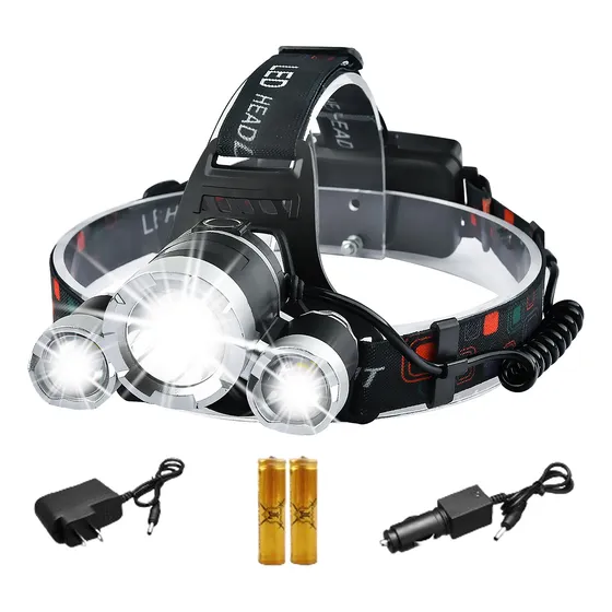 Lámpara Cabeza Led Linterna Minera Recargable Usb Tacticos