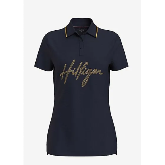 Camisa Tipo Polo Tommy Hilfiger Para Mujer, Azul Oscuro