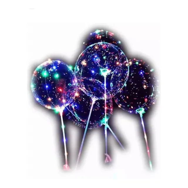 Globos Burbuja Con Luces Led Caritas De Animalitos 