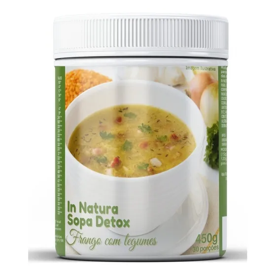 Sopa Diet Detox 450g 30 Porções In Natura Para 30 Dias