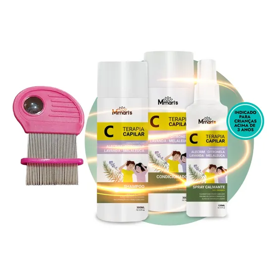 Kit M Mari's Piolhos E Lêndeas - Combate E Previne Coceira