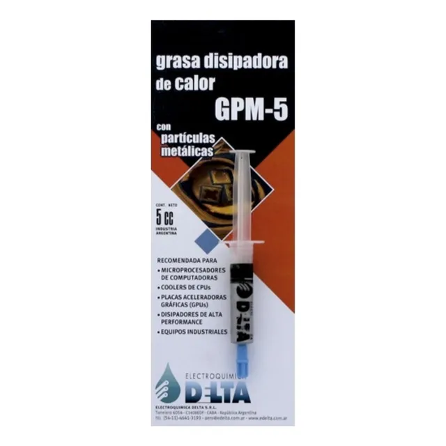 GRASA DISIPADORA CALOR PARTICULAS METALICAS GPM-5 DELTA 5CC