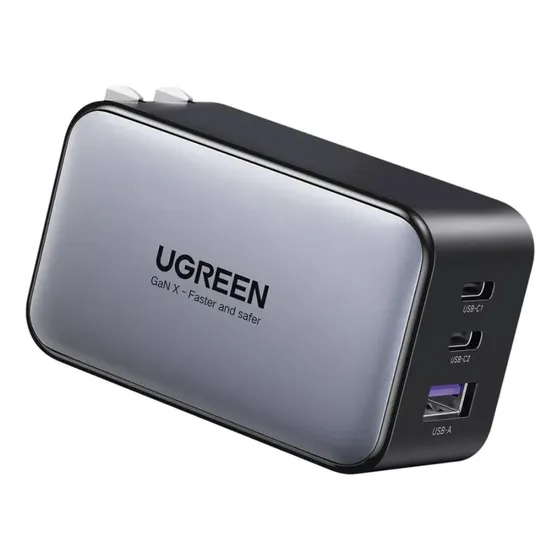 Cargador De Pared Nexode 3 Puertos De Carga Rápida Ugreen 65w Usb A + 2 Usb C (gris) - 10334 | Cuotas sin interés