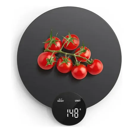 Balança De Cozinha Digital Escala Alimentar De Precisão Ultrean 1g/0,1oz Com Display Led Hd, Aço Inoxidável, Capacidade De 11lb/5kg Para Culinária E Confeitaria (baterias Inclus Preto 5 Kg