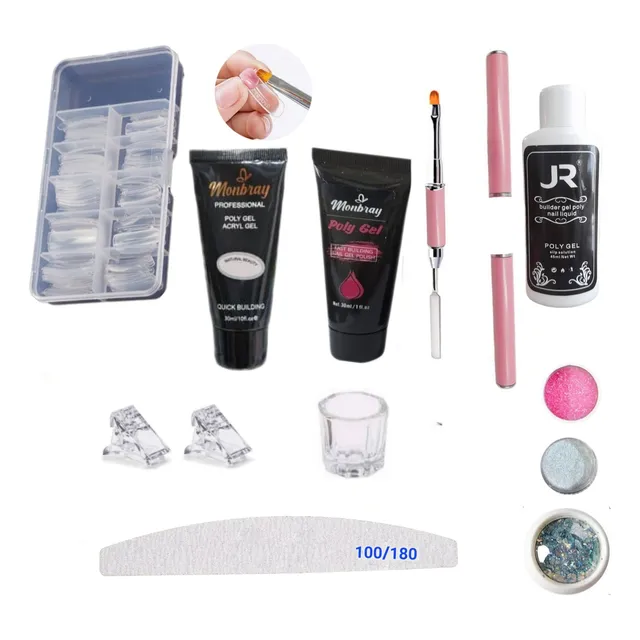 Kit Polygel Uñas Molde Dual Sistema De Uñas En Gel Manicure 