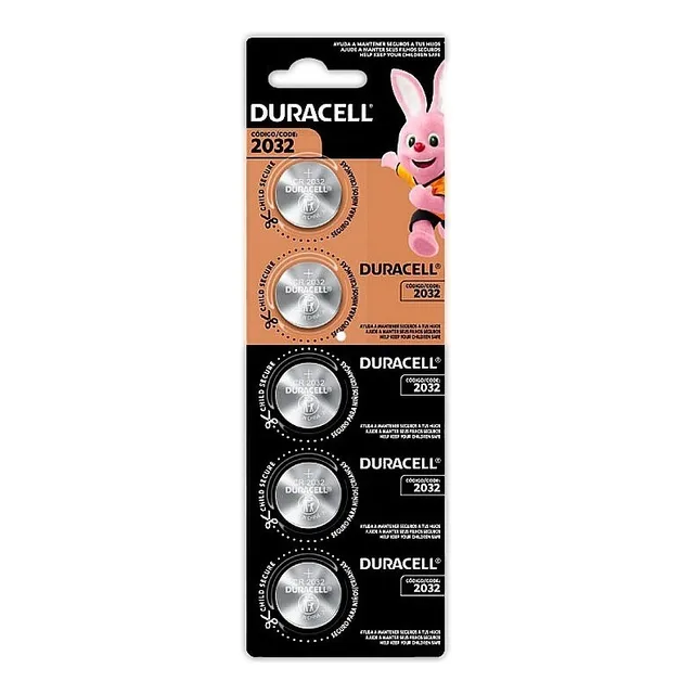 Duracell Pila 2032 especializada, batería CR2032 botón de litio, 5 pilas