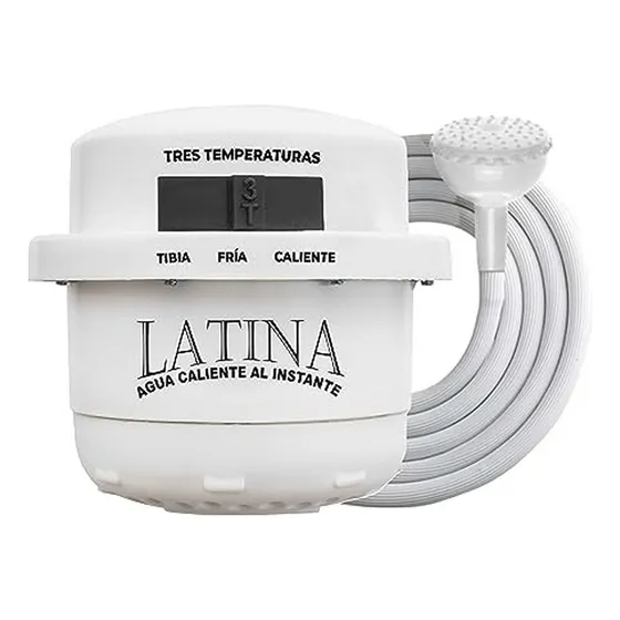 Ducha Eléctrica Latina 110v Con 3 Temp + Soporte De Pared Y 