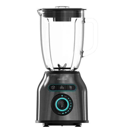 Cecotec Licuadora Power Black Titanium 2500MAX Smart. 900W Maxima Potencia, Jarra Termorresistente 1,8L, 3 Programas, Cuchilla de 6 Hojas,