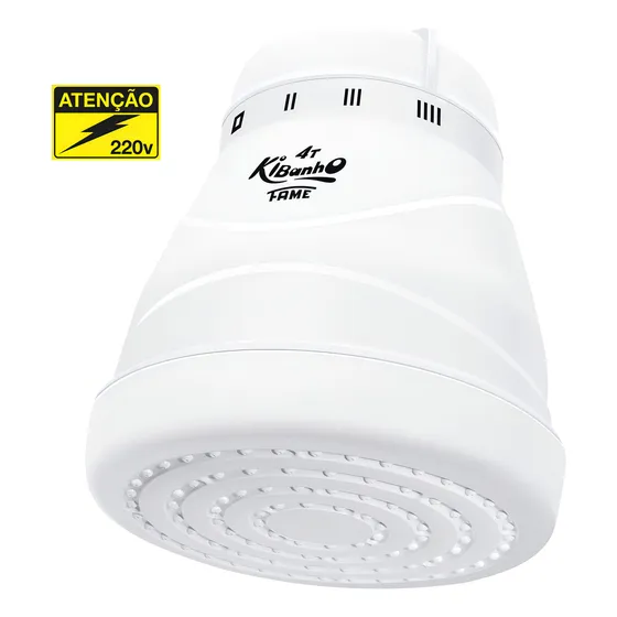 Fame chuveiro ducha kibanho 4 temp super quente cor branco voltagem 220v