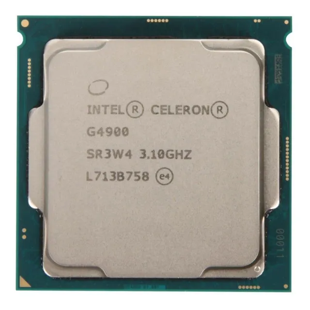 Procesador gamer Intel Celeron G4900 BX80684G4900 de 2 núcleos y 3.1GHz de frecuencia con gráfica integrada