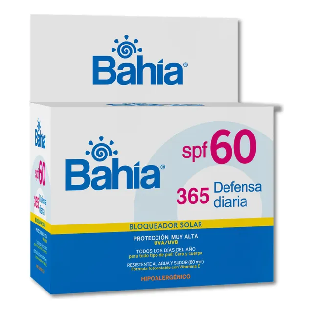 Bloqueador Bahía 365 Defensa Diaria Spf60 Sachet 10 G. X 20