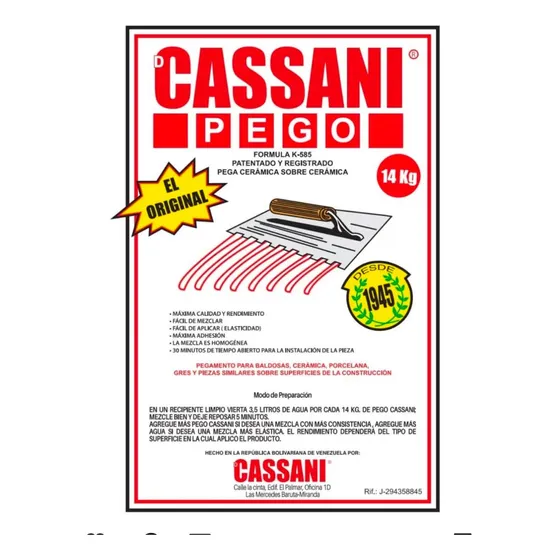 Pegó Gris Cassani 14 Kg