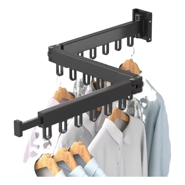 Tendedero Perchero Soporte Plegable De Pared Secado De Ropa