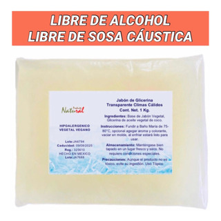 1 Kg Base Jabón De Glicerina Transparente Climas Cálidos 1 Kg Base Jabón De Glicerina Transparente Climas Cálidos