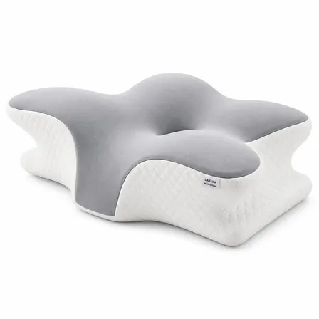 Travesseiro Cervical Ergonômico em Espuma Viscoelástica para Dormir S-5431 VT Abranuv