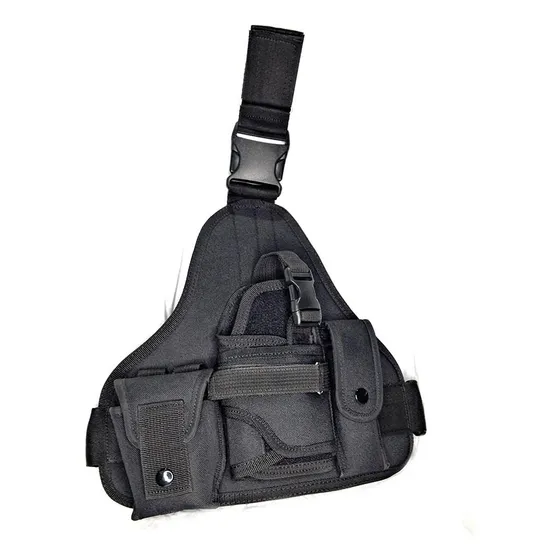 Pistolera Muslera Táctica Universal Porta Grilletes Y Cargad Negro