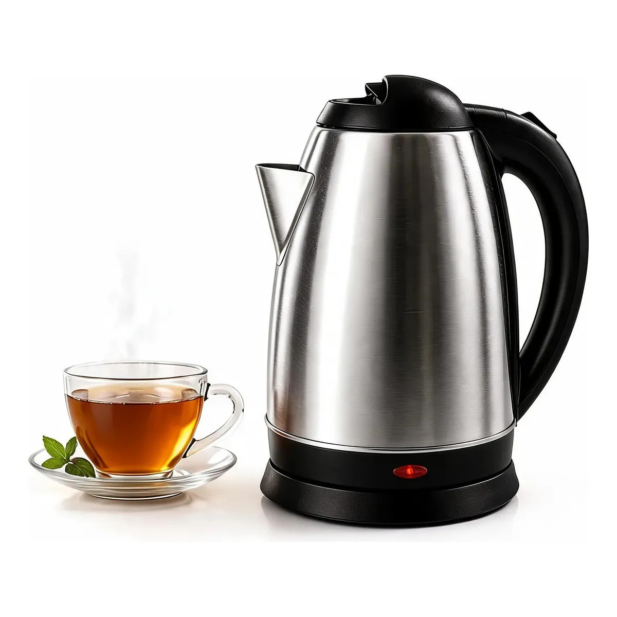 Chaleira Elétrica Inox 1,8l Ferve Água Rápido Café 220v Inox