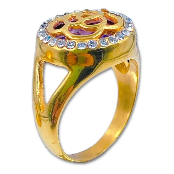 Anillo Dorado De Acero + Cajita - Variedad De Diseños