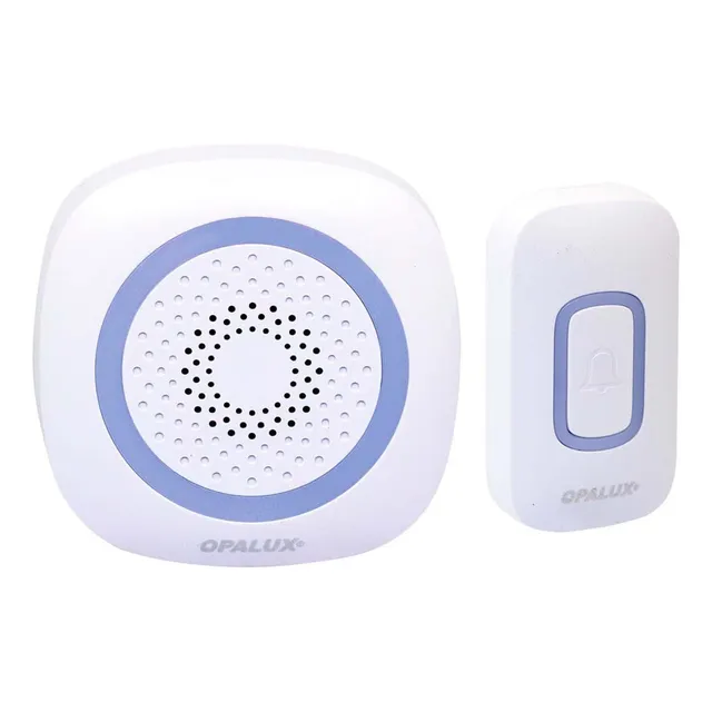 Timbre Inalámbrico Portátil 220v 60 Melodías Op-3895 Opalux Color Blanco