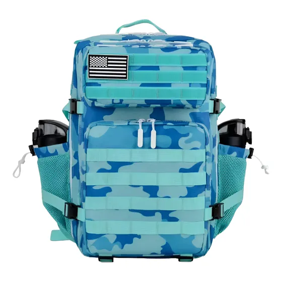 Bolsos Tácticos Azul Celeste 45l. + 2 Parches De Obsequio