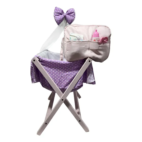 Catre/cuna + Bolso Cambiador C/accesorios Bebe Real/juguetes