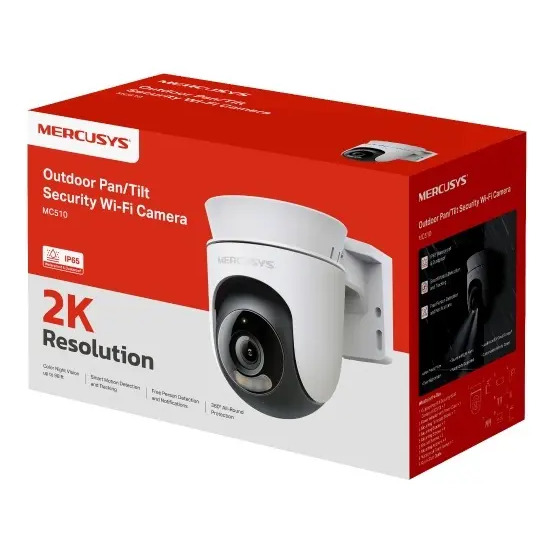 Mercusys MC510 Câmera Segurança Wifi 2K 360° Externo por TP-Link