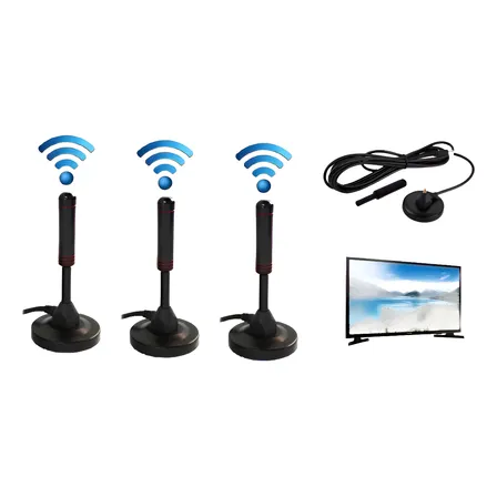 Pack X3 Antena Tv Digital Hd  Con Iman Interior / Exterior