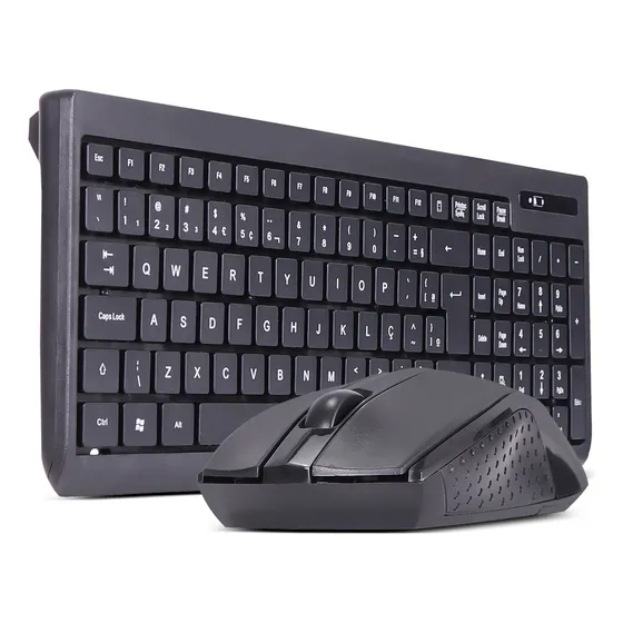 Kit Teclado Mouse Sem Fio Wireless 2.4ghz Gamer Multimídia 