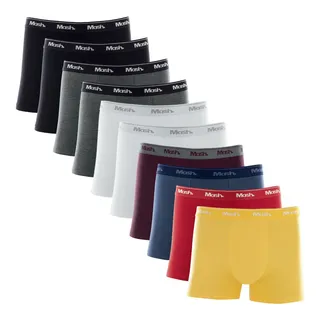 Kit 10 Cueca Mash Box Boxer Cotton AlgodĂŁo Original Kit 10 Cueca Mash Box Boxer Cotton AlgodĂŁo Original