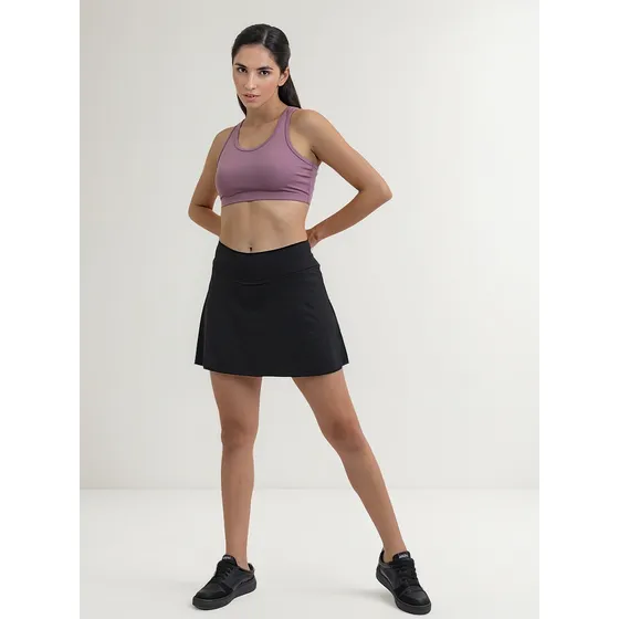 Pollera Short Deportivo Mujer Fixpower Con Bolsillos Lycra