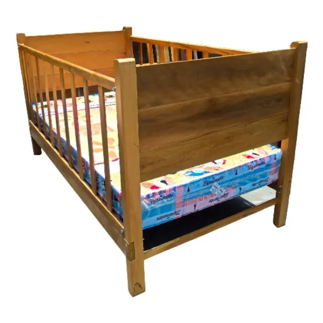 Cuna Cama De Madera De 1 Plaza Y Media